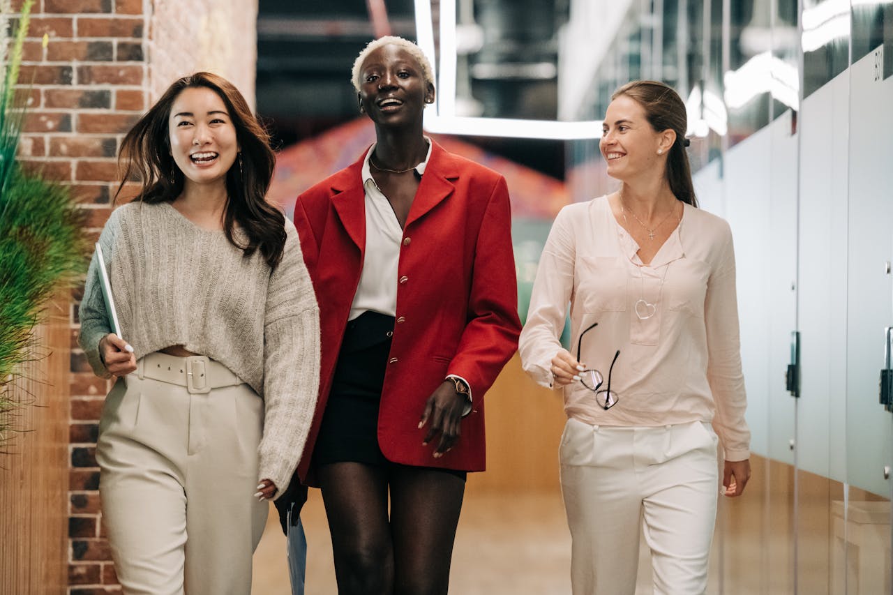 Young professionals at a career fair